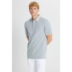 Altınyıldız Classics Erkek Gri %100 Pamuk Slim Fit Dar Kesim Polo Yaka Tişört - 2XL