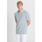 ALTINYILDIZ CLASSICS Erkek Gri %100 Pamuk Slim Fit Dar Kesim Polo Yaka Tişört