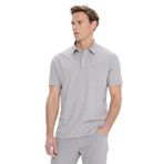 ALTINYILDIZ CLASSICS Erkek Gri Comfort Fit Rahat Kesim Polo Yaka Pamuklu Kısa Kollu Tişört, Gri, L