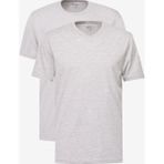 Altınyıldız Classics Erkek Gri Melanj-Gri Melanj 2'li Paket Slim Fit Dar Kesim Pamuklu Basic Tişört