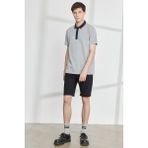 Altınyıldız Classics Erkek Gri Melanj Slim Fit Dar Kesim Polo Yaka Kısa Kollu Pamuklu Tişört
