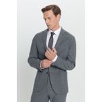 Altınyıldız Classics Erkek Gri Slim Fit Dar Kesim Mono Yaka Yünlü Takım Elbise - 50