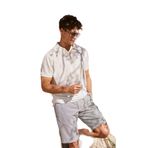 ALTINYILDIZ CLASSICS Erkek Gri Slim Fit Dar Kesim Yan Cepli Gofre Desenli Şort, Gri, 48