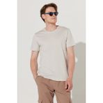 Altınyıldız Classics Erkek HAKI-GRI 2'li Paket Slim Fit Dar Kesim Pamuklu Basic Tişört - Haki - Gri