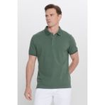 Altınyıldız Classics Erkek Haki Slim Fit Dar Kesim %100 Pamuk Kıvrılmaz Polo Yaka Tişört - XXL