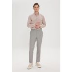 ALTINYILDIZ CLASSICS Erkek Kahve-Siyah Slim Fit Dar Kesim Yan Cepli Desenli Beli Lastikli Pantolon