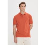 ALTINYILDIZ CLASSICS Erkek Kiremit Slim Fit Dar Kesim %100 Pamuk Jakarlı Polo Yaka Tişört