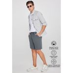 Altınyıldız Classics Erkek Koyu Antrasit Pamuklu Rahat Nefes Alabilen 2 İplik Cepli Örme Standart Fit Normal Kesim Şort - XL