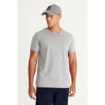 Altınyıldız Classics Erkek Koyu Gri Pamuklu Slim Fit Dar Kesim Bisiklet Yaka Tişört - XS