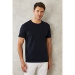 ALTINYILDIZ CLASSICS Erkek Lacivert 360 Derece Her Yöne Esneyen Slim Fit Dar Kesim Bisiklet Yaka Tişört - XL