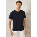 ALTINYILDIZ CLASSICS Erkek Lacivert 360 Derece Her Yöne Esneyen Slim Fit Dar Kesim Bisiklet Yaka Tişört - XXL