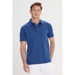 ALTINYILDIZ CLASSICS Erkek Lacivert Comfort Fit Rahat Kesim Polo Yaka Pamuklu Kısa Kollu Tişört