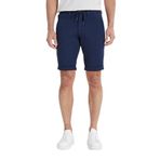ALTINYILDIZ CLASSICS Erkek Lacivert Pamuklu Slim Fit Dar Kesim Beli Bağlamalı Yan Cepli Çizgili Şort, Lacivert, 48