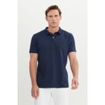 Altınyıldız Classics Erkek Lacivert Pamuklu Slim Fit Dar Kesim Polo Yaka Tişört - XS