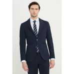 ALTINYILDIZ CLASSICS Erkek Lacivert Pamuklu Slim Fit Mono Yaka Torba Cepli Esnek Takım Elbise