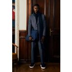 ALTINYILDIZ CLASSICS Erkek Lacivert Slim Fit Dar Kesim Kırlangıç Yaka Desenli Takım Elbise - 54 - 6 Drop