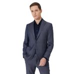 ALTINYILDIZ CLASSICS Erkek Lacivert Slim Fit Dar Kesim Mono Yaka Armürlü Lacivert Takım Elbise - 46 - 6 Drop