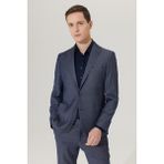 ALTINYILDIZ CLASSICS Erkek Lacivert Slim Fit Dar Kesim Mono Yaka Armürlü Takım Elbise - 46 - 6 Drop