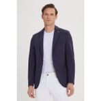 ALTINYILDIZ CLASSICS Erkek Lacivert Slim Fit Dar Kesim Mono Yaka Casual Blazer Ceket - 6 Drop - 56