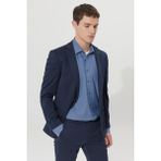 ALTINYILDIZ CLASSICS Erkek Lacivert Slim Fit Dar Kesim Mono Yaka Lacivert Takım Elbise - 46 - 6 Drop