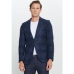 ALTINYILDIZ CLASSICS Erkek Lacivert Slim Fit Dar Kesim Mono Yaka Yünlü Blazer Ceket - 50-6N