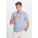ALTINYILDIZ CLASSICS Erkek Lacivert Slim Fit Dar Kesim Polo Yaka Çizgili Tişört