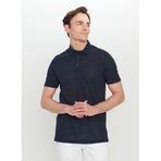 ALTINYILDIZ CLASSICS Erkek Lacivert Slim Fit Dar Kesim Polo Yaka Pamuklu Tişört - L