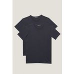 ALTINYILDIZ CLASSICS Erkek Lacivert Slim Fit Dar Kesim V Yaka %100 Pamuk 2'li Tişört Paketi