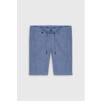 ALTINYILDIZ CLASSICS Erkek Lacivert Slim Fit Dar Kesim Yan Cepli Gofre Desenli Şort