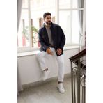 ALTINYILDIZ CLASSICS Erkek Lacivert Standart Fit Normal Kesim Gömlek Yaka %100 Pamuk Mont