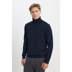 ALTINYILDIZ CLASSICS Erkek Lacivert Standart Fit Normal Kesim Tam Balıkçı Yaka Triko Kazak - 2XL