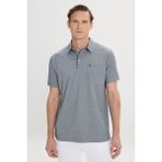 Altınyıldız Classics Erkek Mavi Comfort Fit Rahat Kesim Polo Yaka Pamuklu Kısa Kollu Tişört - XL