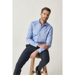 ALTINYILDIZ CLASSICS Erkek Mavi Ütü Gerektirmeyen Non-iron Slim Fit Dar Kesim %100 Pamuk Gömlek