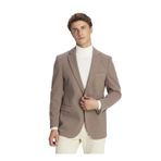 Altınyıldız Classics Erkek Pamuklu Slim Fit Mono Yaka Kapak Cepli Esnek Blazer Ceket Vizon 46-6 Drop