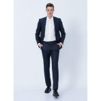 ALTINYILDIZ CLASSICS Erkek Petrol-Bordo Slim Fit Kareli Takım Elbise - 46