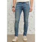 Altınyıldız Classics Erkek Petrol Mavisi Ekstra Slim Fit Dar Kesim Pamuklu Esnek Rıss Jean Kot Denim Pantolon - 31