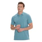 ALTINYILDIZ CLASSICS Erkek Petrol Slim Fit Dar Kesim Polo Yaka%100 Pamuk Kısa Kollu Tişört, Petrol, S