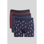 Altınyıldız Classics Erkek Premium Pamuklu Lacivert 3'lü Esnek Boxer Paketi (Damat Bohçası) Çeyiz Seti - XL