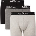 Altınyıldız Classics Erkek Premium Pamuklu Siyah-antrasit Esnek 3'lü Boxer Paketi (Damat Bohçası) Çeyiz Seti - Siyah - Antrasit - 2XL