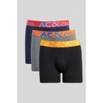Altınyıldız Classics Erkek Premium Pamuklu Sıyah-lacı-antrasıt 3'lü Esnek Boxer Paketi (Damat Bohçası) Çeyiz Seti - 2XL - Siyah - Lacivert