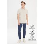 Altınyıldız Classics Erkek Safari %100 Pamuk Kıvrılmaz Pike Polo Yaka Slim Fit Dar Kesim Tişört - XXXL - Bej