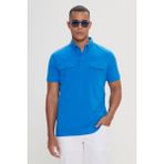 Altınyıldız Classics Erkek Saks %100 Pamuk Slim Fit Dar Kesim Polo Yaka Tişört - 2XL
