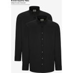 Altınyıldız Classics Erkek Siyah 2'li Pamuklu Oxford Kolay Ütülenebilir Slim Fit Dar Kesim Gömlek Paketi