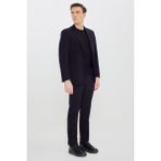 Altınyıldız Classics Erkek Siyah 360 Her Yöne Esneyen Slim Fit Mono Yaka Beli Bağlamalı Takım Elbise - 6 Drop - 50
