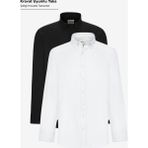 Altınyıldız Classics Erkek Siyah-Beyaz 2'li Pamuklu Oxford Kolay Ütülenebilir Slim Fit Dar Kesim Gömlek Paketi - Siyah - Beyaz