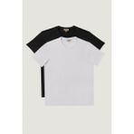 Altınyıldız Classics Erkek Siyah-beyaz Slim Fit Dar Kesim Bisiklet Yaka %100 Pamuk 2'li Tişört Paketi - XL - Siyah - Beyaz