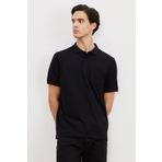 ALTINYILDIZ CLASSICS Erkek Siyah Comfort Fit Rahat Kesim Polo Yaka Tişört
