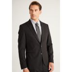 ALTINYILDIZ CLASSICS Erkek Siyah Ekstra Slim Fit Dar Kesim Kırlangıç Yaka Takım Elbise - 46 - 6 Drop