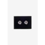 ALTINYILDIZ CLASSICS Erkek Siyah-Gümüş %100 Metal Kol Düğmesi