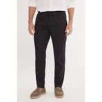 ALTINYILDIZ CLASSICS Erkek Siyah Keten Slim Fit Dar Kesim Beli Lastikli Yan Cepli Esnek Pantolon